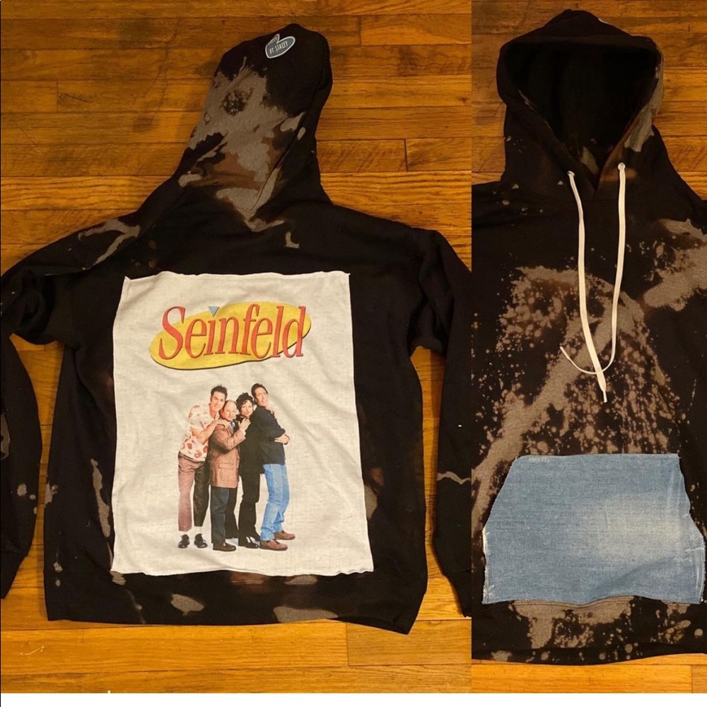 CUSTOM Hoodie with Denim Pocket